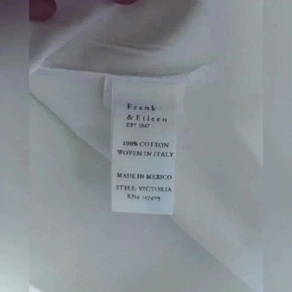 Frank & Eileen VICTORIA Italian Tuxedo Shirt. Size S - Picture 14 of 16